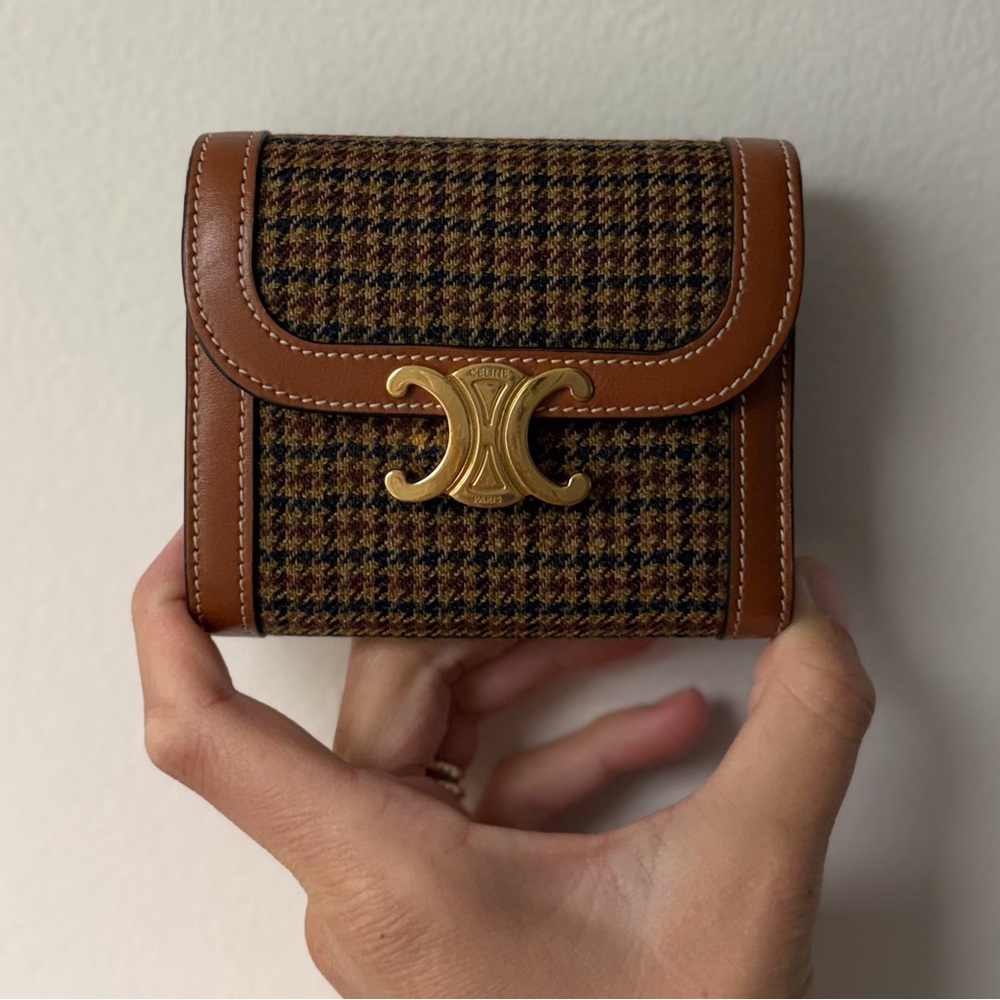 Celine Houndstooth Wallet